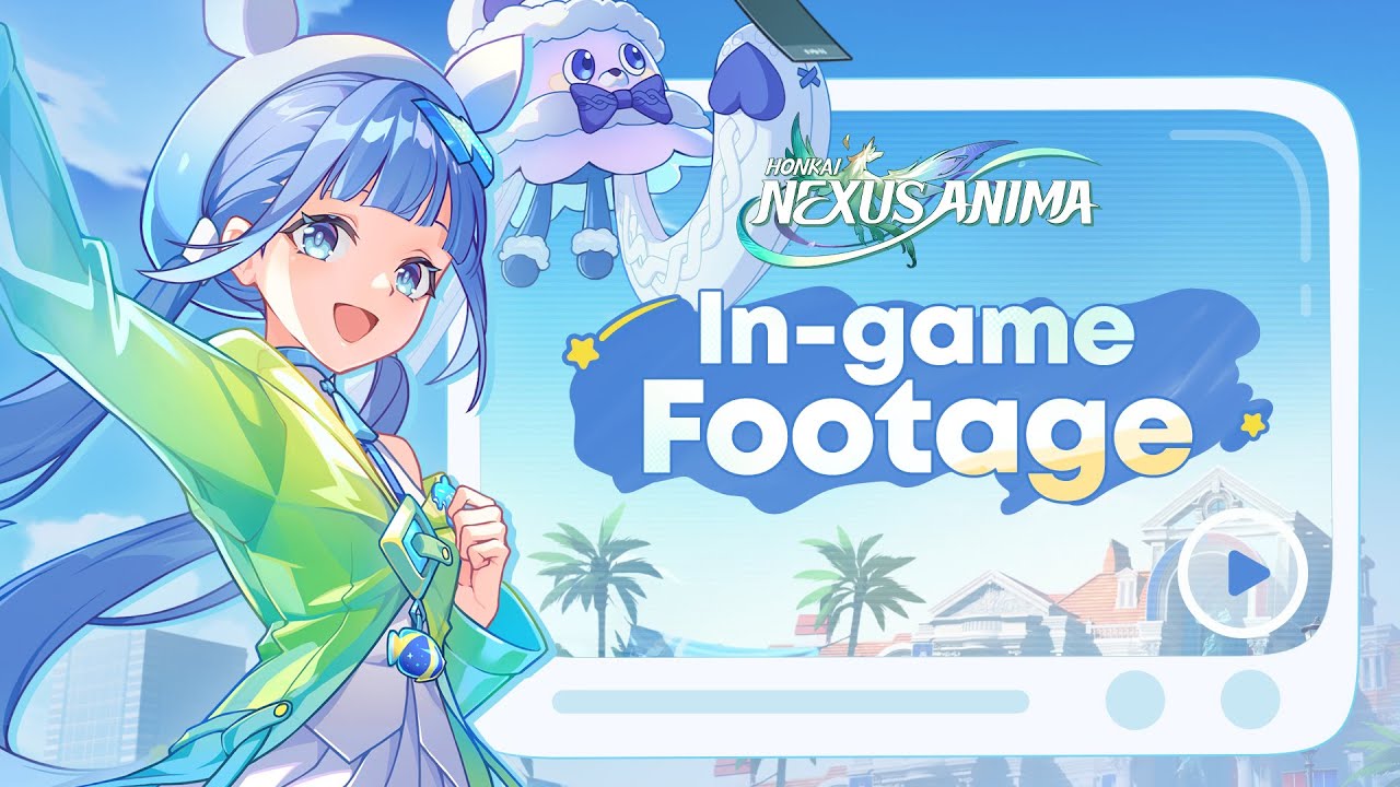 Honkai Nexus Anima key art showing Anima companions and Iia town